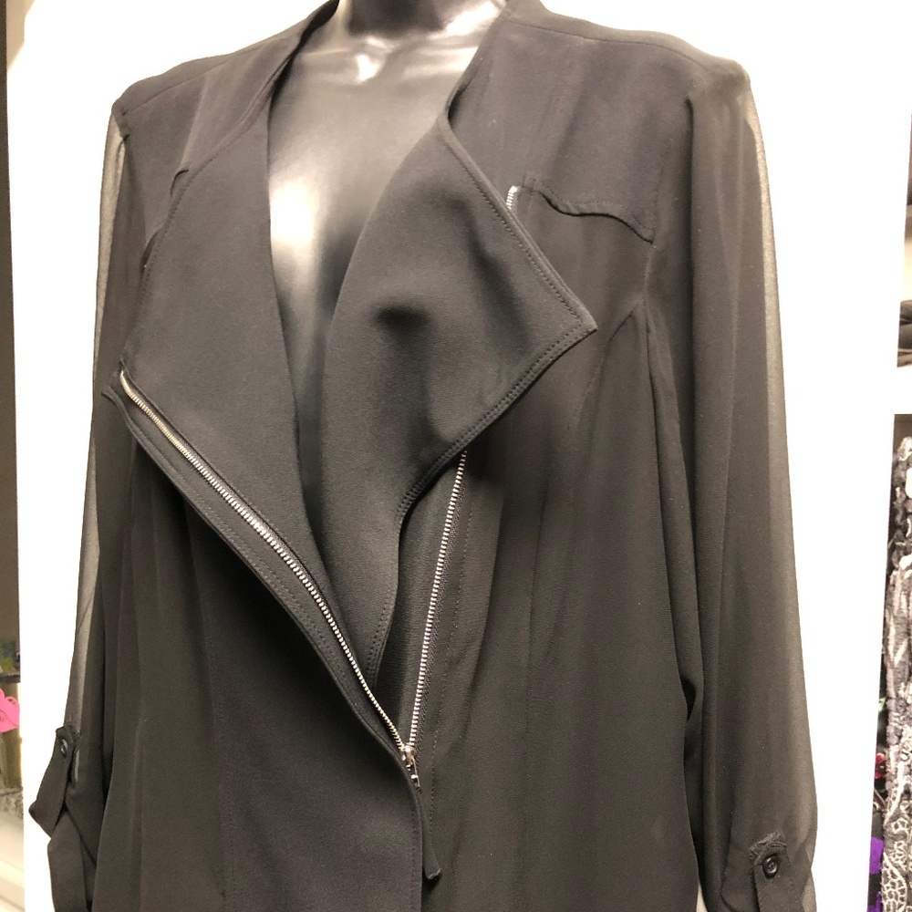 Lane Bryant Black Overlay Jacket